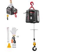 VEVOR Cabrestante Eléctrico 2 en 1, Capacidad de 500 kg, 1500 W, Altura de Elevación de 7,6 m, Velocidad de 5 m/min con Control Manual y Remoto por Cable, para Fábricas, Almacenes y Talleres