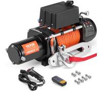 VEVOR Cabrestante Eléctrico Cuerda Sintética para Camión 4536 kg Control Remoto