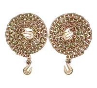 VEVOR Cadena de Amarre G80 con Ganchos 10 mm x 316 cm 2 Piezas Carga de 3,22 T