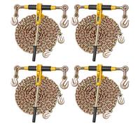 VEVOR Cadena de Amarre Tensor 4 Juegos, Tensor de Trinquete Carga de Trabajo de 3628,7 kg, Carpeta de Carga con Trinquete Mango Antideslizante para Asegurar Cargas, Transporte, Remolques de Camión