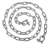 VEVOR 20' x 5/16" Acero Inoxidable 3/8" Carga de 7120 Rotura de grillete 9460 Libras Cadena de Ancla para Boa pequeña, Sliver