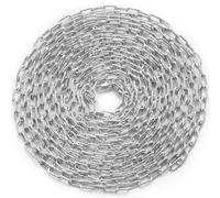 VEVOR Cadena de Eslabones de Acero al Carbono Galvanizado 3,5mm x 10,05m Cadena Helicoidal de Servicio Pesado Capacidad de Carga de 158kg Dos Conectores Rápidos Cadena para Remolcar, Colgar, Acampar