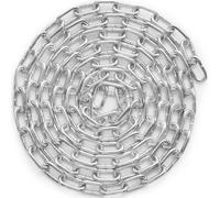 VEVOR Cadena de Eslabones de Acero al Carbono Galvanizado 5,1mm x 3,04m Cadena Helicoidal de Servicio Pesado Capacidad de Carga de 498 kg Dos Conectores Rápidos Cadena para Remolcar, Colgar, Acampar