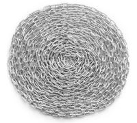 VEVOR Cadena de Eslabones de Acero al Carbono Galvanizado 6 mm x 30,5 m Capacidad de Carga de 698 kg Dos Conectores Rápidos Cadena para Remolcar, Colgar, Acampar, Atar Mascotas, Color Plata