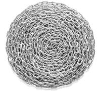 VEVOR Cadena de Eslabones de Acero al Carbono Galvanizado 7,3mm x 28m Cadena Helicoidal de Servicio Pesado Capacidad de Carga de 756 kg Dos Conectores Rápidos Cadena para Remolcar, Colgar, Acampar