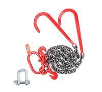 VEVOR Cadena de remolque con gancho J capacidad de carga 7074 kg cadena de brida en V para remolque G80 con gancho de agarre 10mm x 90cm para recuperación, transporte, grúa, camión de plataforma
