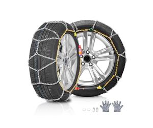 VEVOR Cadenas de Nieve de Tracción de Emergencia de Acero de Aleación de Manganeso, Cadenas para Neumáticos de Nieve para Automóviles, Camionetas, SUV y Camiones, Plata(juego de 2)1565 x 330 x 9,6 mm