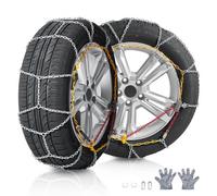 VEVOR Cadenas de Nieve de Tracción para Ruedas Plata 2 uds 1700 x 395 x 9,6 mm