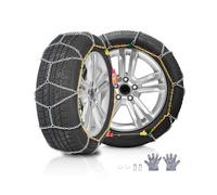 VEVOR Cadenas de Nieve Tracción para Neumáticos Plata 1565 x 330 x 9,6 mm 2 uds