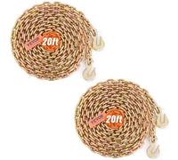 VEVOR Cadenas de Transporte con Ganchos 2 PCS Cadenas de Remolque G80 Capacidad de Carga de 2223kg 0,5mm x 6m Recubrimiento Galvanizado Acero al Manganeso para Sitio de Construcción Muelle de Fábrica