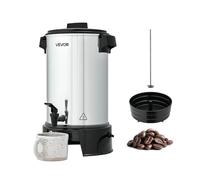 VEVOR Cafetera de 40 Tazas y 6 L, Dispensador de Bebidas Calientes con Grifo Antigoteo, con Control Automático de Temperatura, Ideal para Catering, Fiestas, Iglesias, Restaurantes y Cafeterías