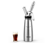 VEVOR Cafetera Nitro Cold Brew 0,5 L, Cuerpo del Tanque de Acero Inoxidable | Portátil, Con Dispensador y Válvula de Alivio de Presión, Material Apto para Uso Alimentario, Para Café Frío, Té, Leche, Zumo