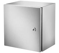 VEVOR Caja de acero inoxidable NEMA caja eléctrica de acero NEMA 4X de 300 x 300 x 200 mm a prueba de agua y polvo caja de conexiones eléctricas para exteriores interiores con placa de montaje