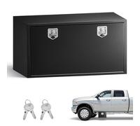 VEVOR Caja de Almacenaje para Camión 1219x457x457 mm, Caja de Herramientas de Acero con Cerradura y Llaves, para Debajo de Carrocería del Camión, con Asa en T para Furgoneta, SUV, Camioneta, Negro