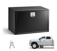VEVOR Caja de Almacenaje para Camión 914x609x609 mm, Caja de Herramientas de Acero con Cerradura y Llaves, para Debajo de Carrocería del Camión, con Asa en T para Furgoneta, SUV, Camioneta, Negro