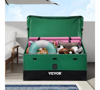 VEVOR Caja de Almacenamiento para Exteriores 100 Galones Arcón de Almacenaje para Jardín Tela Lona de PE Baúl de Almacenamiento Portátil 122 x 63 x 75 x 52 cm para Piscina Patio Jardín Garaje Verde