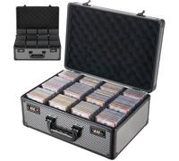 VEVOR Caja para Tarjetas Graduadas para 162 PSA, Cerradura de Combinación | 4 Filas 12 Separadores, Capacidad para 120 Cartas SGC, 100 BGS, 550 Protectores, Más de 999 Tarjetas Sueltas, Protección IP55