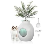 VEVOR Caja de Arena para Gatos con Forma de Planta con Sistema de Control de Olores Inteligente, Caja de Arena Oculta para Gatos con Entrada Grande de 240 mm para Sala de Estar, Esquina o Patio