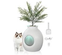 VEVOR Caja de Arena para Gatos con Plantas Artificiales Caja de Arena Sin Olor