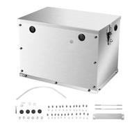 VEVOR Caja de Batería Grupo 24/31 Caja para Baterías con Cerradura, Asas, Orificios para Cables con Ojales de Goma y Carcasa de Aleación de Aluminio para Coches, Barcos y Motores de Arrastre