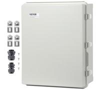 VEVOR Caja de conexiones eléctricas, cubierta con bisagras para caja eléctrica de plástico ABS 530x430x200 mm, pestillo de acero inoxidable impermeable IP67 a prueba de polvo para proyectos eléctricos