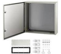 VEVOR Caja de Distribución Eléctrica 60x60x20 cm Caja Eléctrica IP66 Caja de Distribución Eléctrica de Acero al Carbono Cubierta para Contador Eléctrico Impermeable de Exterior para Montaje en Pared