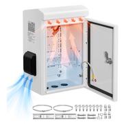 VEVOR Caja de Distribución Eléctrica de Acero Laminado en Frío, Armario de Distribución Impermeable con Termostato y Ventilador, Placa de Montaje, Carcasa Abatible, Montaje en Pared, 25 x 20 x 40 cm