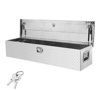 VEVOR Caja de herramientas de aluminio para camión, 48" x 15" x 15", caja de descarga con cerradura con llaves y manijas laterales para almacenamiento de contenedores de automóviles, remolques camper
