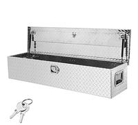 VEVOR Caja de herramientas de aluminio para camión, 48" x 15" x 15", caja de descarga con cerradura con llaves y manijas laterales para almacenamiento de contenedores de automóviles, remolques camper