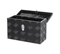 VEVOR Caja de Herramientas de Aluminio Resistente a Caja de Camioneta, con Diseño a Rayas, Asa Lateral y Superior, para Remolque, Camioneta, Autocaravana, 406 x 190 x 254 mm, Negro, Carga 20 kg