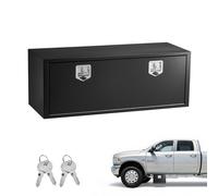 VEVOR Caja de Herramientas para Camión 1219x457x457 mm, Caja de Almacenaje de Acero para Debajo de Carrocería del Camión, con Cerradura y Llaves, con Asa en T para Furgoneta, SUV, Camioneta, Negro