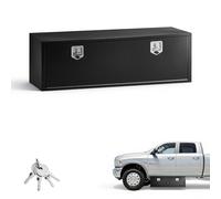 VEVOR Caja de Herramientas para Camión 1524x457x457 mm, Caja de Almacenaje de Acero para Debajo de Carrocería del Camión, con Cerradura y Llaves, con Asa en T para Furgoneta, SUV, Camioneta, Negro