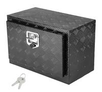 VEVOR Caja de Herramientas para Camión 610x355x405mm Caja de Bastidor Inferior Caja de Almacenamiento de Aleación de Aluminio Montaje Inferior con Cerradura y Llaves para Remolques, Camionetas, Negro