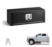 VEVOR Caja de Herramientas para Camión 686x254x254 mm, Caja de Almacenaje de Acero para Debajo de Carrocería del Camión, con Cerradura y Llaves, con Asa en T para Furgoneta, SUV, Camioneta, Negro