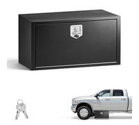VEVOR Caja de Herramientas para Camión 914x457x457 mm, Caja de Almacenaje de Acero para Debajo de Carrocería del Camión, con Cerradura y Llaves, con Asa en T para Furgoneta, SUV, Camioneta, Negro