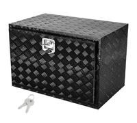 VEVOR Caja de Herramientas para Camión 914x610x610mm Caja de Bastidor Inferior Caja de Almacenamiento de Aleación de Aluminio Montaje Inferior con Cerradura y Llaves para Remolques, Negro