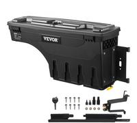 VEVOR Caja de herramientas para camión, capacidad 25l, organizador de maletero de coche, material de ABS y acero al carbono, caja de almacenamiento