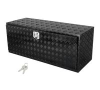 VEVOR Caja de Herramientas para Camión 1524x610x610mm Caja de Bastidor Inferior Caja de Almacenamiento de Aleación de Aluminio Montaje Inferior con Cerradura y Llaves para Remolques, Camionetas, Negro