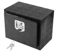 VEVOR Caja de Herramientas para Camión 46x32x36 cm Caja de Bastidor Inferior Caja de Almacenamiento de Aleación de Aluminio Montaje Inferior con Cerradura y Llaves para Remolques, Camionetas, Negro