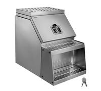 VEVOR Caja de Herramientas para Camiones con Escalón 457 x 695 x 645 mm de Aluminio Resistente, con Montaje Lateral, con Cerradura, Manija en T y Llaves para Semirremolques, Remolques de Plataforma