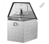 VEVOR Caja de Herramientas para Remolque de Aluminio, 737 x 410 x 457 mm, Caja de Transporte de Gran Capacidad, Alta Resistencia, con Llaves y Cerradura para Autocaravana SUV Camioneta Todoterreno RV