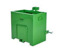 VEVOR Caja de Lastre de 3 Puntos para Tractor de Categoría 1, Caja de Lastre Capacidad de Carga 363kg para Receptor de Enganche de 50,8mm, Contrapeso de Acero Robusto para Cargadoras, Tractores, Verde