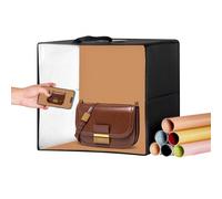 VEVOR Caja de Luz para Estudio Fotográfico 31x31 cm 3000-5600K Caja de Fotos para Fotografía 3 Temperaturas de Color 120 Luces Led 6 Fondos CRI ≥95 Tela Suave y Ligera para Fotografía de Producto