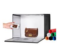 VEVOR Caja de Luz para Estudio Fotográfico 41x30x30,5 cm 3000-5600K Caja de Fotos para Fotografía 3 Temperaturas de Color 120 Luces LED 6 Fondos Tela Suave CRI ≥ 95 para Fotografía de Productos