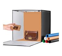 VEVOR Caja de Luz para Estudio Fotográfico 60x60 cm 3000-5600K Caja de Fotos para Fotografía 3 Temperaturas de Color 160 LED 6 Fondos Adaptador de Corriente Tela Liviana CRI ≥95 para Fotografía