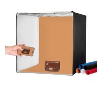 VEVOR Caja de Luz para Estudio Fotográfico 81,5x81,5 cm 5600K Caja de Fotos para Fotografía 210 Luces Led 5 Fondos Adaptador de Corriente Piezas de Esquina de Tela Suave CRI ≥95 para Fotografía