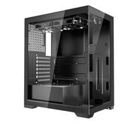 VEVOR Caja de PC Torre Media con Panel de Vidrio Templado Alto Flujo de Aire 2 Ventiladores de 120 mm Gestión de Cables Compatible con GPU hasta 360 mm de Longitud Compatible con ATX/M-ATX/ITX