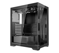 VEVOR Caja de PC Torre Media con Panel de Vidrio Templado Alto Flujo de Aire 2 Ventiladores de 120 mm Gestión de Cables Compatible con GPU hasta 360 mm de Longitud Compatible con ATX/M-ATX/ITX