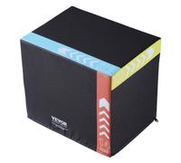 VEVOR Caja de Pliométrica 3 en 1 Caja de Salto Tejido de Malla de PVC, Negro