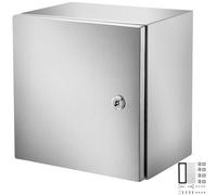 VEVOR Caja de acero inoxidable NEMA caja eléctrica de acero NEMA 4X de 300 x 300 x 200 mm a prueba de agua y polvo caja de conexiones eléctricas para exteriores interiores con placa de montaje